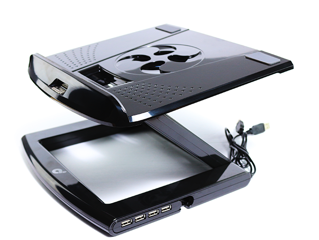 ZED-01 Ergonomic USB, Cooling Laptop Stand