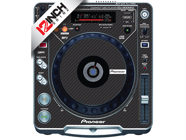 Pioneer DJ CDJ-800MK2 Skinz (PAIR) - Carbon Fiber